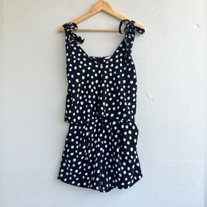 H&M | NWT Polka Dot Tie Shoulder Romper